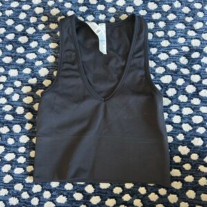 Athleta Black Sleeveless Fitted Crop Tank